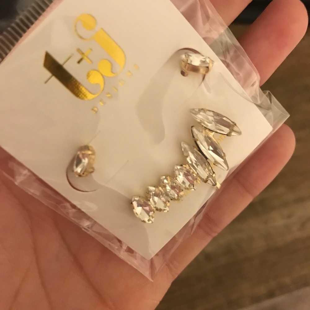 Crystal Climber | Cuff and Stud Earrings - Picture 4 of 5